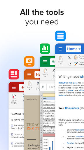 MobiOffice: Word, Sheets, PDF Screenshots