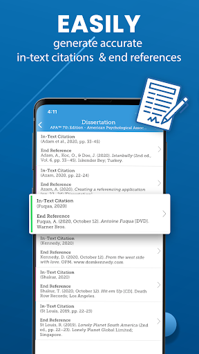 Easy Referencing - Citation Screenshots