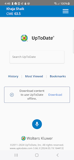 UpToDate Screenshots