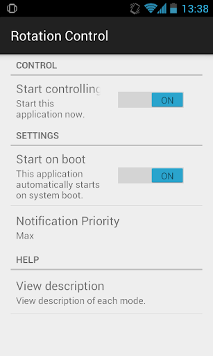 Rotation Control Screenshots