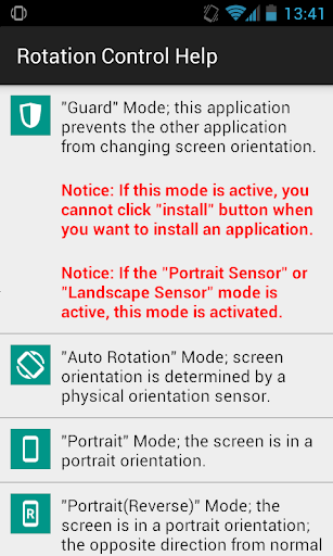 Rotation Control Screenshots