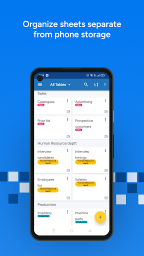 Table Notes - Mobile Excel Screenshots