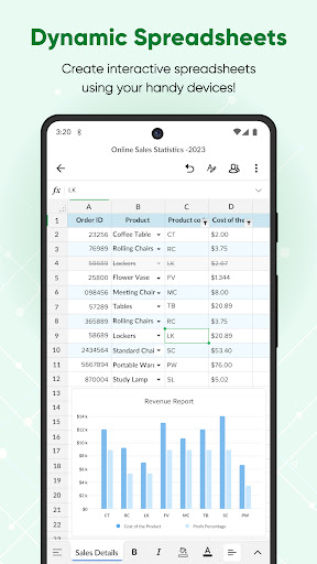 Zoho Sheet - Spreadsheet App Screenshots