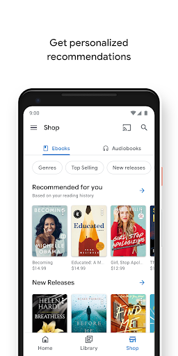 Google Play Books & Audiobooks Screenshots