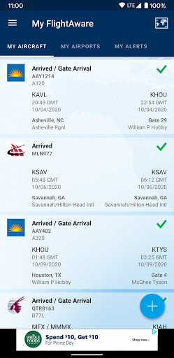 FlightAware Flight Tracker Screenshots