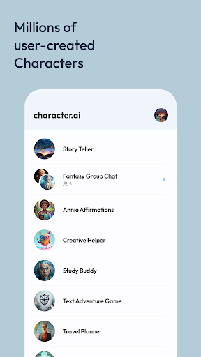 Character AI: Chat, Talk, Text Screenshots