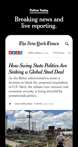 The New York Times: Live News Screenshots
