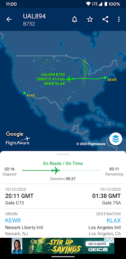 FlightAware Flight Tracker Screenshots