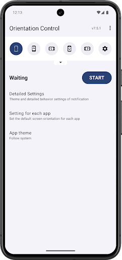 Screen Orientation Control Screenshots