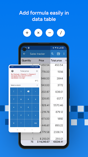Table Notes - Mobile Excel Screenshots