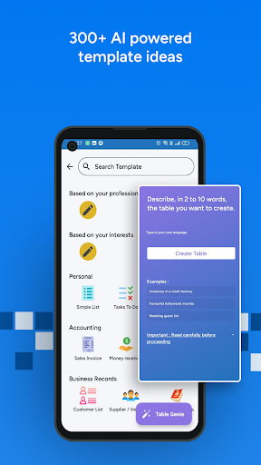 Table Notes - Mobile Excel Screenshots